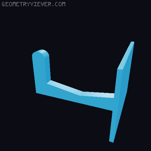 wall mount for master sword 3D model thumbnail