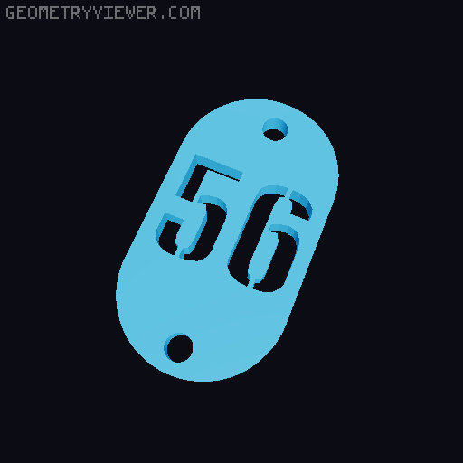 Porta chaves; Keychain 3D model thumbnail