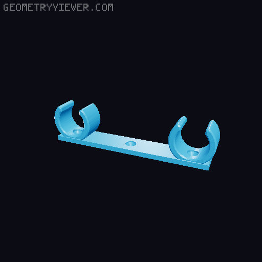 CPAP Mask and Hose Holders 3D model thumbnail