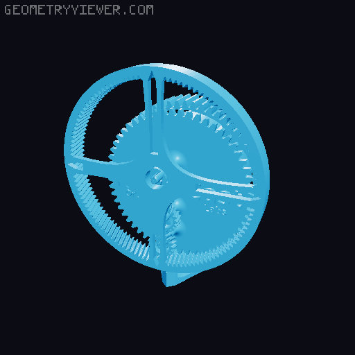 Orbital Clock 3D model thumbnail