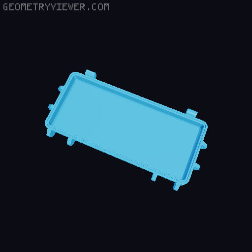 Gridfinity Rugged Storage Box, + option to disable lid squares 3D model thumbnail