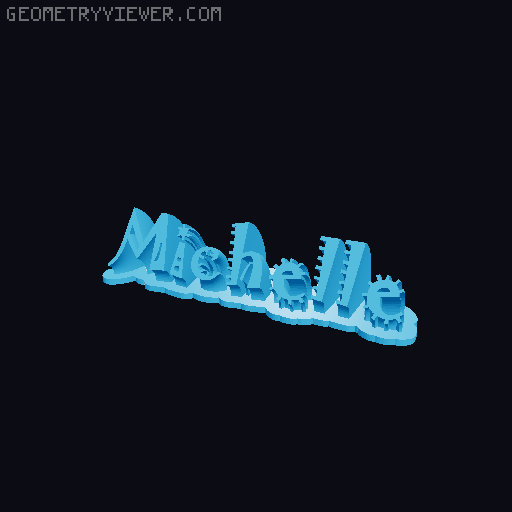 Sweeping crazy name tag 3D model thumbnail