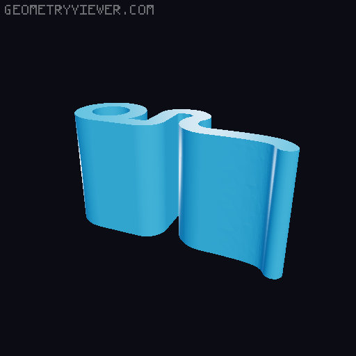 One click filament clip 3D model thumbnail