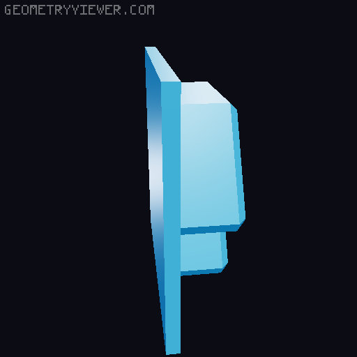 Hexglyph remix for printing in parts 3D model thumbnail