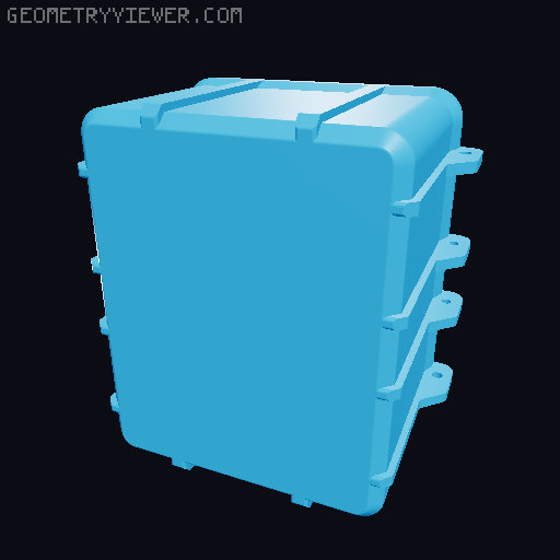 Rugged Dry Box for Granulated Materials 3D model thumbnail