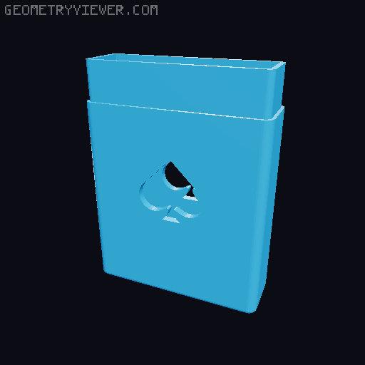 Playing Card Case/Holder 3D model thumbnail