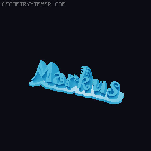 Sweeping crazy name tag 3D model thumbnail
