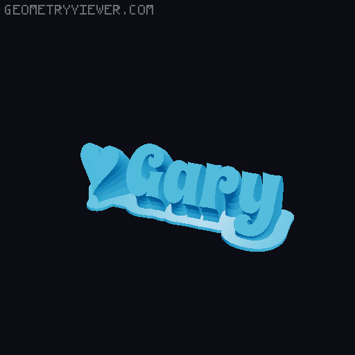 Valentine sculpture 3D model thumbnail