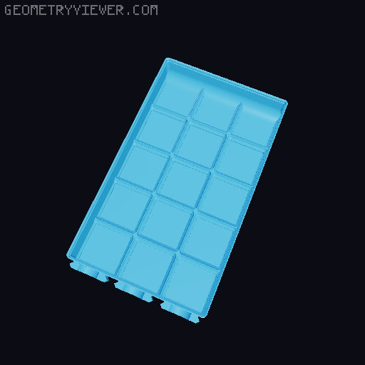 Parametric Gridfinity bins for GOEWS 3D model thumbnail