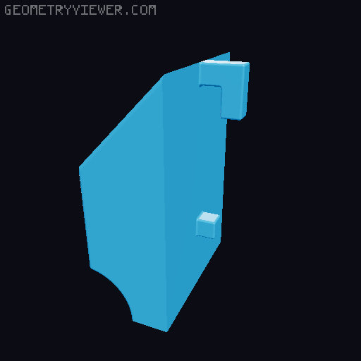 Skadis folding rule holder 3D model thumbnail
