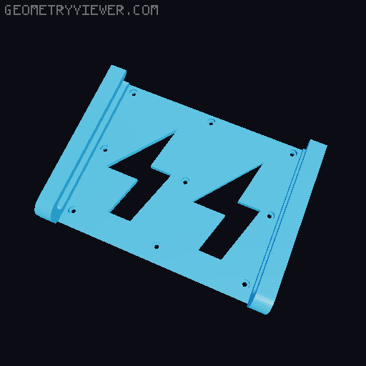 Battery tray system for Pilot RC Laser 103 plane (and others) 3D model thumbnail