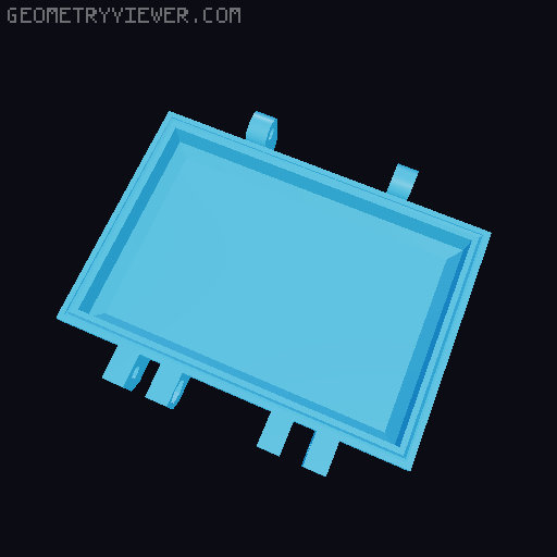 Schnappverschluss-Box 3D model thumbnail