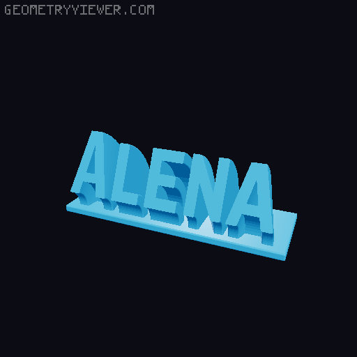 Sweeping Name Tag 3D model thumbnail