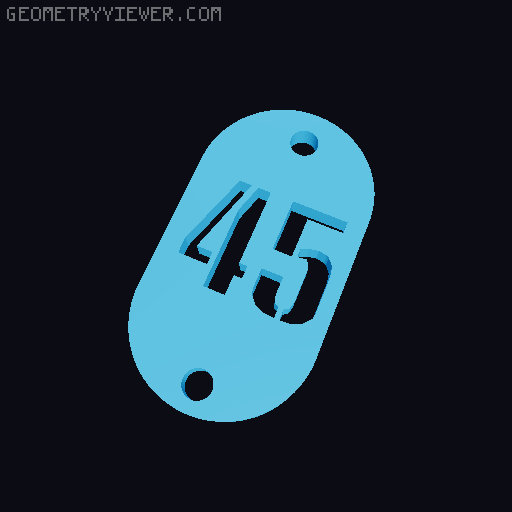 Porta chaves; Keychain 3D model thumbnail