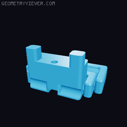 Sturdy Print-in-place Panel Latch for 2020 Extrusion - Voron Panel Clips 3D model thumbnail