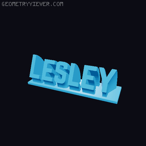Sweeping Name Tag 3D model thumbnail