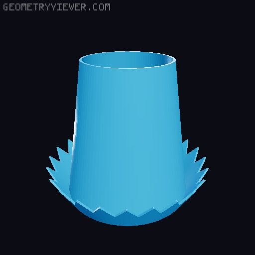 Parametric Slug Barrier Collar 3D model thumbnail