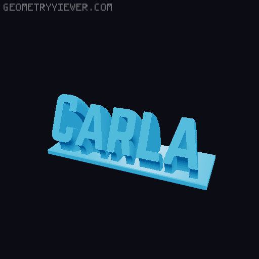 Sweeping Name Tag 3D model thumbnail