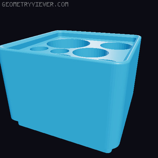 gridfinity larger sanding bits 3D model thumbnail