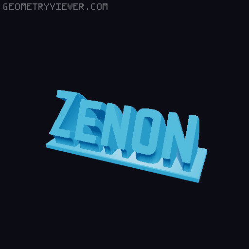 Sweeping Name Tag 3D model thumbnail