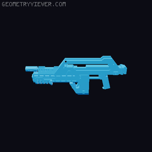 M41A Colonial Space Marines Pulse Rifle - 144 Scale for Gundam 3D model thumbnail