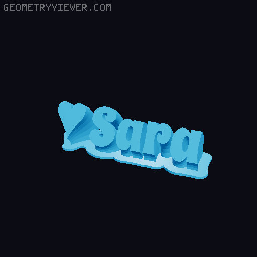 Valentine sculpture 3D model thumbnail