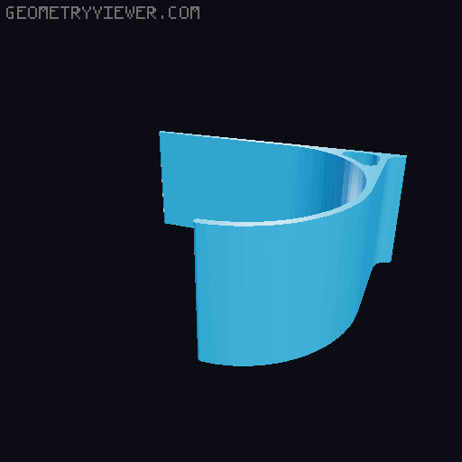 Trash Bag Roll Holder 90mm 3D model thumbnail