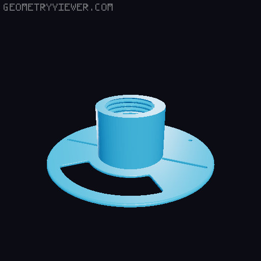Filament refill spool & Respooler with Drill Adapter 3D model thumbnail