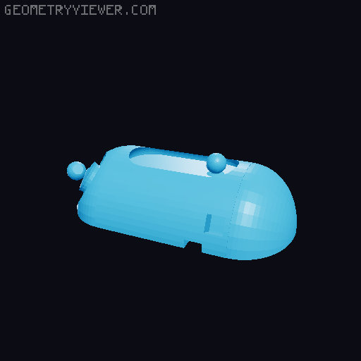 Q-BOT BETA, little cute robot inspired by B-bots 3D model thumbnail