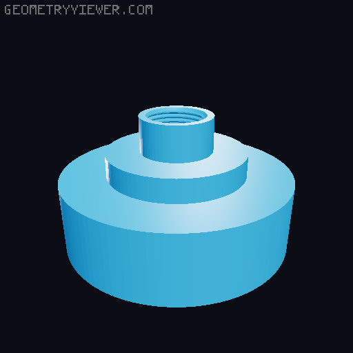 EQ Mount Counterweight Adapter for Dumbbell Plates 3D model thumbnail