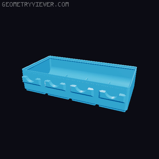 Parametric Gridfinity bins for GOEWS 3D model thumbnail