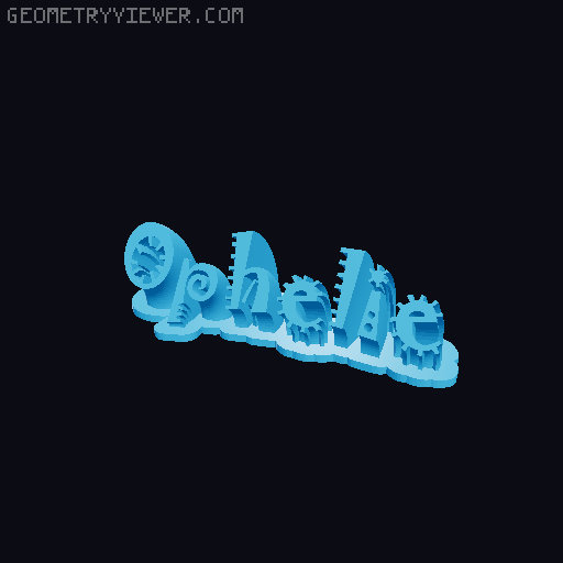 Sweeping crazy name tag 3D model thumbnail