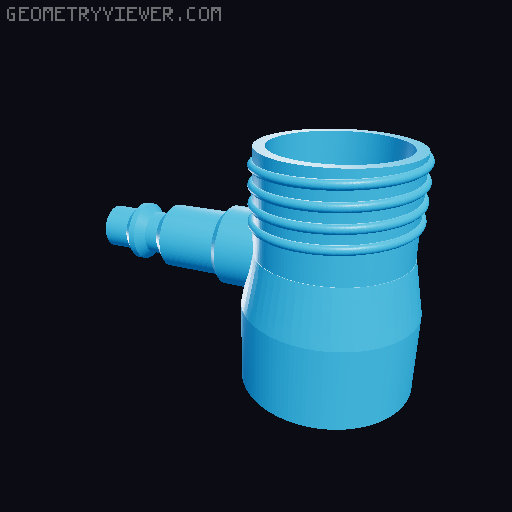 Paddleboard Pump Adapters 3D model thumbnail