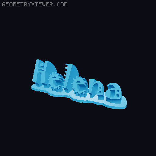 Sweeping crazy name tag 3D model thumbnail