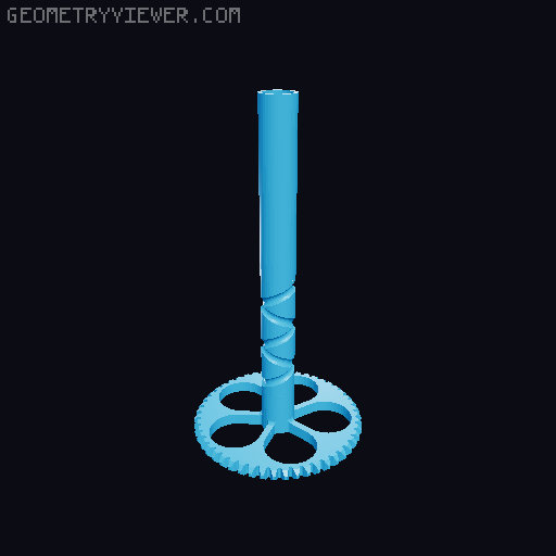 Pastamatic Leadscrew for 70mm, 100mm & 115mm Spools 3D model thumbnail