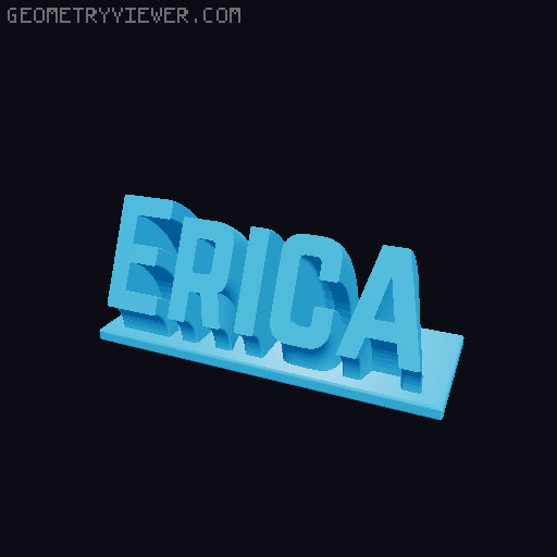 Sweeping Name Tag 3D model thumbnail