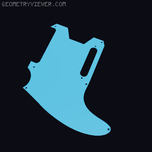Ergonomic Telecaster. 3D model thumbnail
