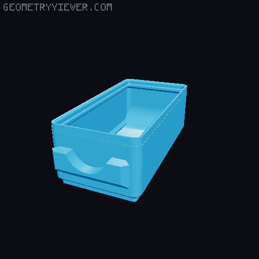 Parametric Gridfinity bins for GOEWS 3D model thumbnail
