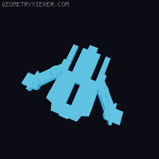 AT-ST kit card separate parts 3D model thumbnail