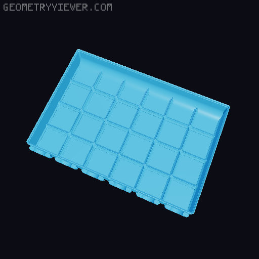 Parametric Gridfinity bins for GOEWS 3D model thumbnail