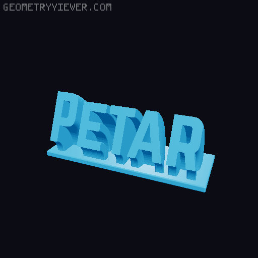Sweeping Name Tag 3D model thumbnail