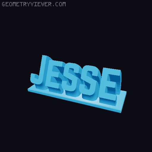 Sweeping Name Tag 3D model thumbnail