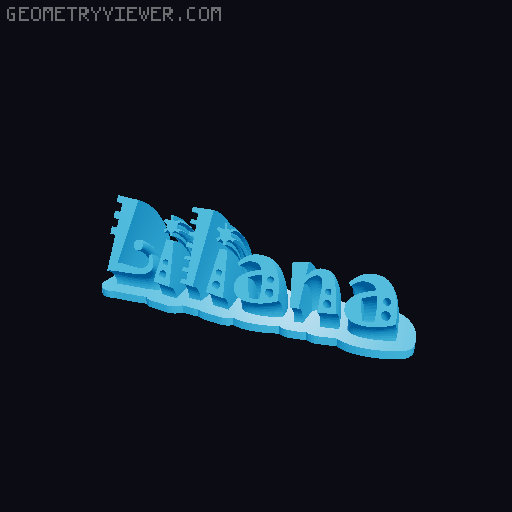 Sweeping crazy name tag 3D model thumbnail