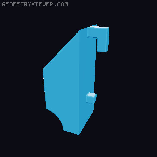 Skadis folding rule holder 3D model thumbnail