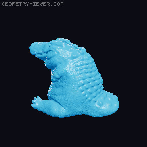 Chubby Crocodile Coin Bank / Piggybank 3D model thumbnail