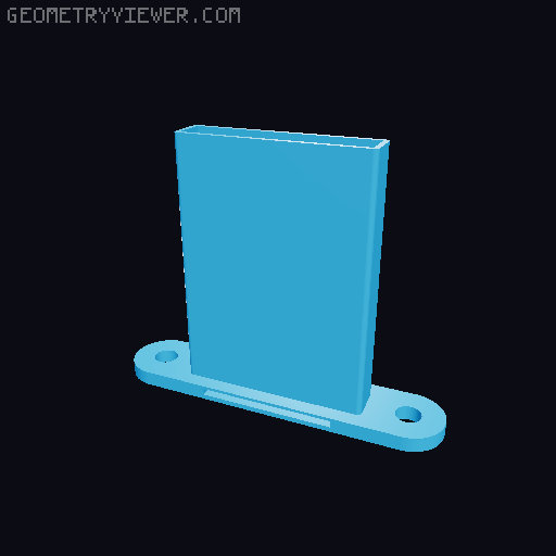 LCD supports for external mount LCD cover 3D model thumbnail