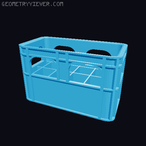 Gridfinity Remix of Stacking Beer Crate Battery Holder 3D model thumbnail