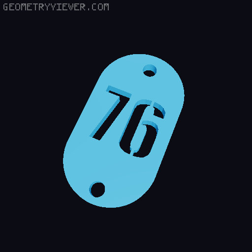 Porta chaves; Keychain 3D model thumbnail