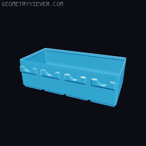 Parametric Gridfinity bins for GOEWS 3D model thumbnail