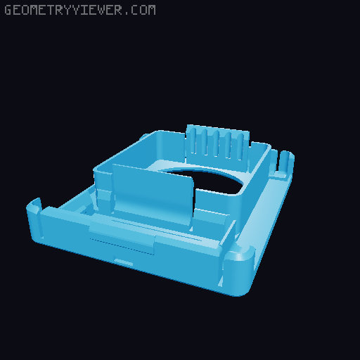 Fan and OLED 128x32 Plus GPIO Module for Modular Snap Together Raspberry Pi Case. Remix 3D model thumbnail